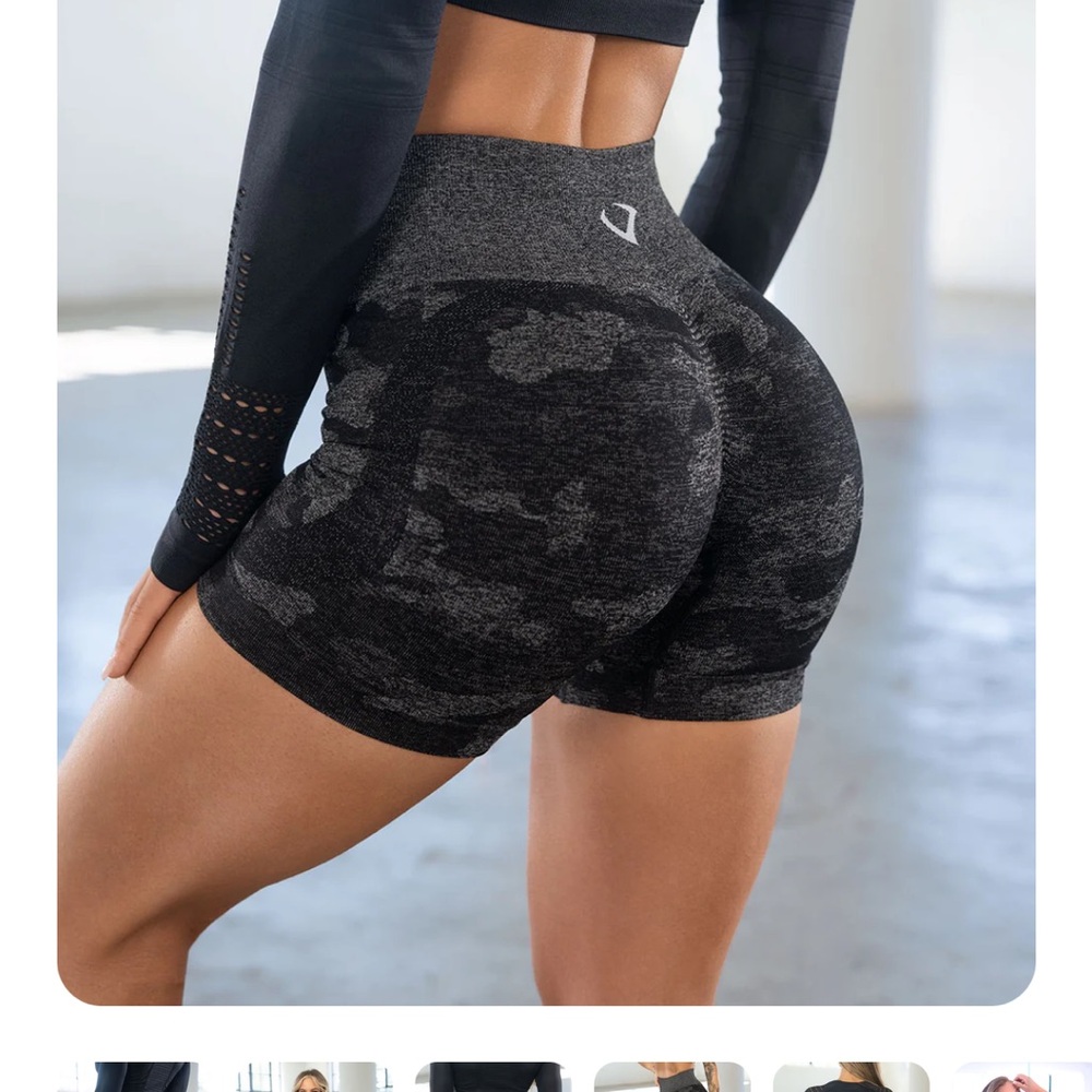 Gray and Black Camo Shorts